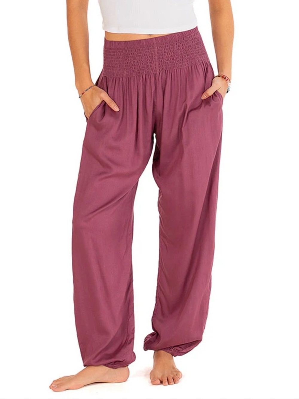 Lotus and Luna Berry Harem Pants